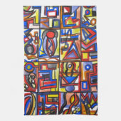 Stadtstraße 2-Modern geometrisch Küchentuch (Vertikal)