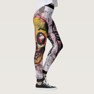 Stadtstraße Art Design Leben und Tod Leggings