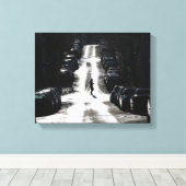 Stadtstraße Leinwanddruck (Insitu (Holzboden))