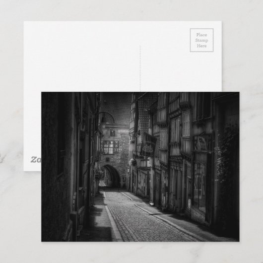 Stadtstraße Postkarte (Vorne/Hinten)