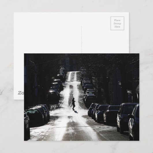 Stadtstraße Postkarte (Vorne/Hinten)