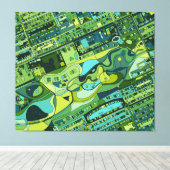 Stadtstruktur Amsterdam Leinwanddruck (Insitu (Holzboden))