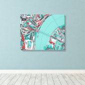 Stadtstruktur in London Leinwanddruck (Insitu (Holzboden))