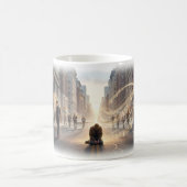 Stadtsymphonie der stillen Hoffnung Kunstbecher Kaffeetasse (Mittel)