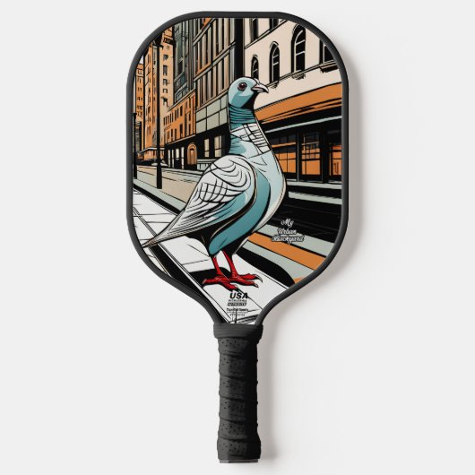 Stadttaube Personalisiertes Pickleball-Paddel Pickleball Schläger (Vorderseite)