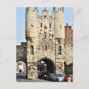 Stadttor in York in North Yorkshire Postkarte