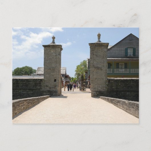 Stadttor Saint Augustine Florida Postkarte (Vorderseite)