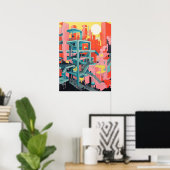 Stadttreppen: Eine kaleidoskopische Reise durch di Poster (Heimbüro)