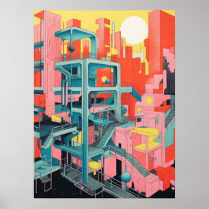 Stadttreppen: Eine kaleidoskopische Reise durch di Poster