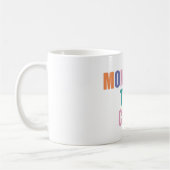 Stadttypografie von Montreal Moderne farbenfrohe T Kaffeetasse (Links)