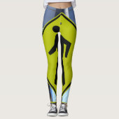 Stadtüberquerungsschild Foto Leggings Einzigartige (Vorderseite)