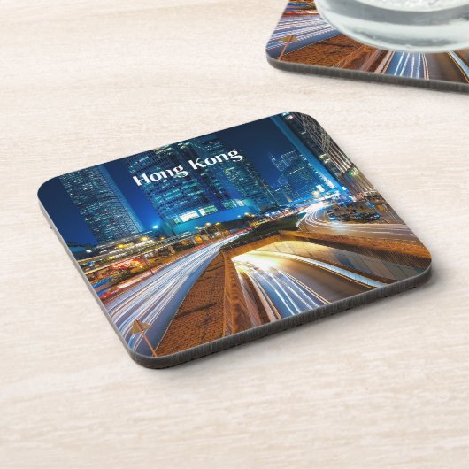 Stadtverkehr in Hongkong Getränkeuntersetzer (Linke Seite)