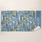 Stadtverkehr Kinder Personalisiert Strandtuch (Vorderseite)