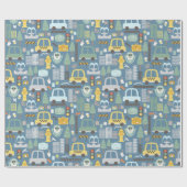 Stadtverkehr Reiseverkehr Kinder Geschenkpapier (Flach)