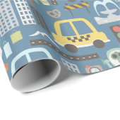 Stadtverkehr Reiseverkehr Kinder Geschenkpapier (Rolleneckpunkt)