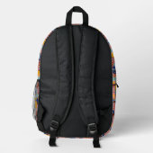Stadtviertel Häuser Muster Bedruckter Rucksack (Rückseite)