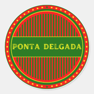 Stadtwappen von Ponta Delgada – Portugiesische Ide Runder Aufkleber