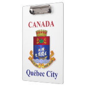 Stadtwappen von Québec Klemmbrett (Links)