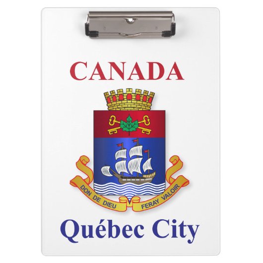 Stadtwappen von Québec Klemmbrett (Vorderseite)