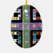 Stadtwohnungen nachts keramikornament (Vorne)