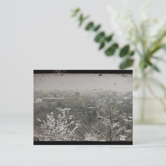 Stadtzentrum Frankfort, Kentucky im Winter Postkarte (Stehend Vorderseite)