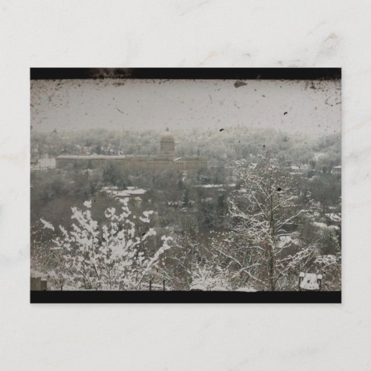 Stadtzentrum Frankfort, Kentucky im Winter Postkarte (Vorderseite)