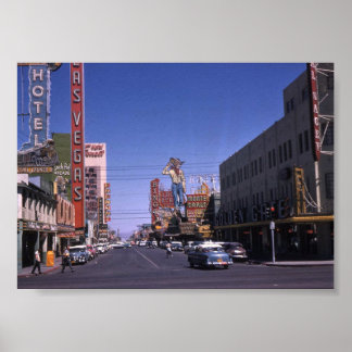 Stadtzentrum Las Vegas 1954 Poster