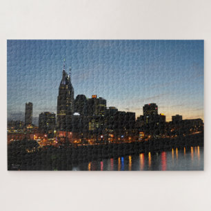 Stadtzentrum Nashville, TN Over Looking River - Pu Puzzle