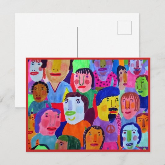 Stadtzentrum Postkarte (Vorne/Hinten)