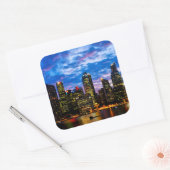 Stadtzentrum Quadratischer Aufkleber (Umschlag)