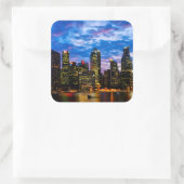 Stadtzentrum Quadratischer Aufkleber (Tasche)