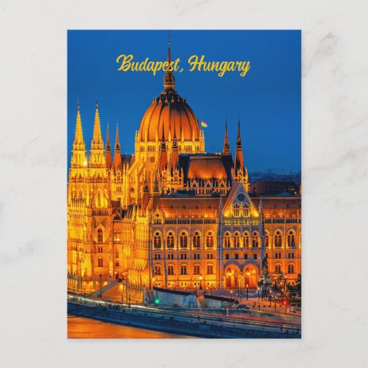 Stadtzentrum von Budapest, Ungarn, Postkarte (Vorderseite)