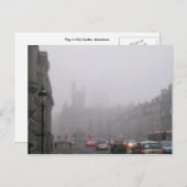 Stadtzentrum von Foggy Postkarte (Vorne/Hinten)