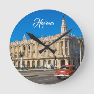 Stadtzentrum von Havanna, Kuba Runde Wanduhr