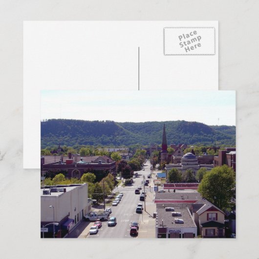 Stadtzentrum - Winona, MN Postkarte (Vorne/Hinten)