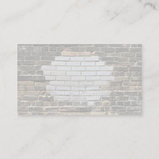 Stadtziegelmauer eingeklemmt visitenkarte (Rückseite)