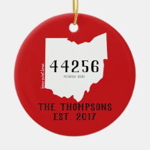 Stadtzipweihnachtsverzierung Ohios