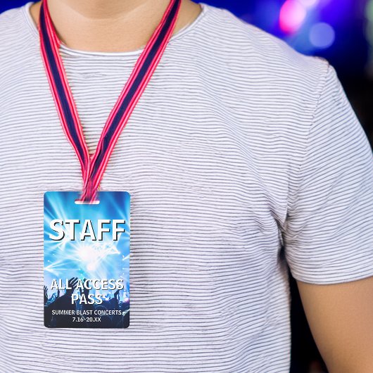 STAFF All Access Pass Konzertveranstaltung Ausweis