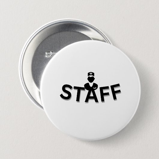 STAFF-Button-Abzeichen Button (Vorne & Hinten)