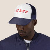 Staff Event Caps Red Font Truckerkappe (Beispiel)