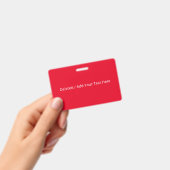 Staff Name Badge Volunteer Employee Reception Ausweis (Handheld)