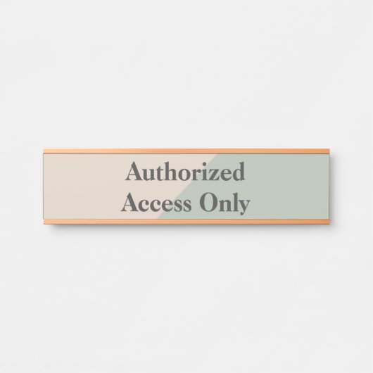Staff Only Private Workspace Office Boundary Türschild (Vorderseite )