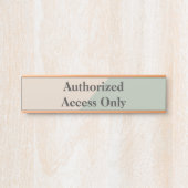 Staff Only Private Workspace Office Boundary Türschild (Vorderseite )