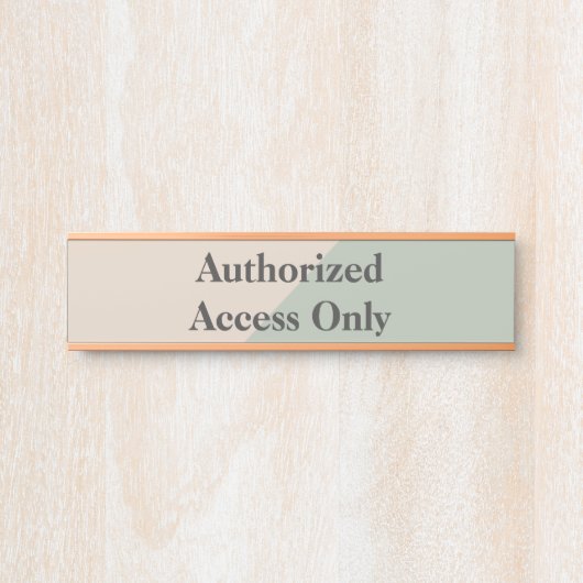 Staff Only Private Workspace Office Boundary Türschild (Vorderseite )