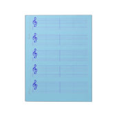 Staff & Ukulele Tab Paper – Printable Template Notizblock (Rotiert)