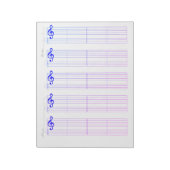 Staff & Ukulele Tab Paper – Printable Template Notizblock (Rotiert)