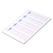 Staff & Ukulele Tab Paper – Printable Template Notizblock (angewinkelt)