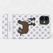 Staffie Dog & Name Case-Mate iPhone Hülle (Rückseite (Horizontal))