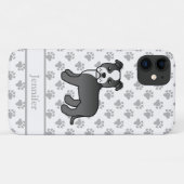 Staffie Dog & Name Case-Mate iPhone Hülle (Rückseite (Horizontal))