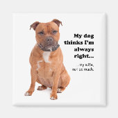 Staffie / Ehefrau Magnet (Vorne)